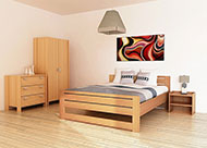 sypialnia - meble drewniane